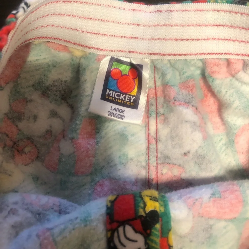 Vintage Disney Mickey Mens  Flannel Boxer’s - Picture 3 of 4